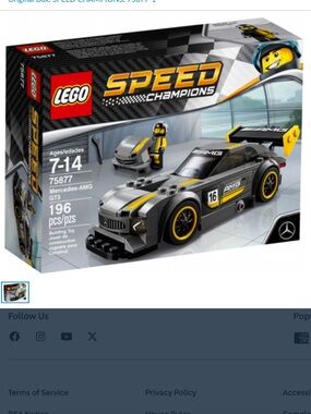 Lego Speed Champions Set 75877 Mercedes AMG GT3
